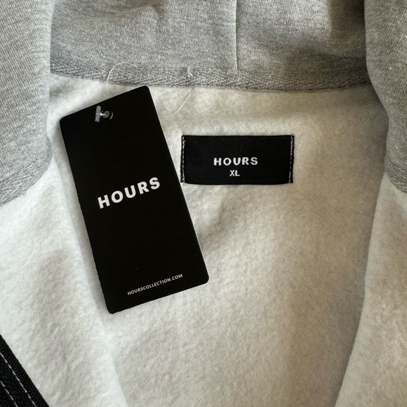 Hours Drop Shoulder Zip Hoodie Grey XL BNWT - Picture 3 of 6